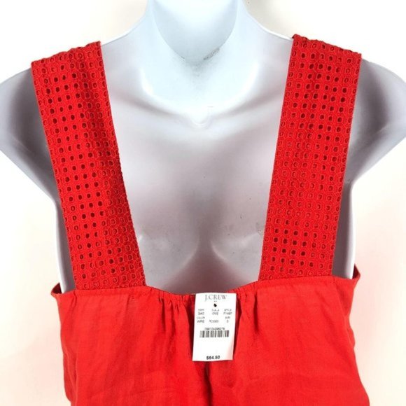 NWT $65 J. Crew Linen Lace Shell Sleeveless Top - Picture 5 of 10